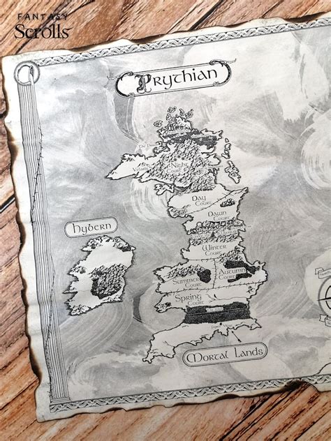 Map Of Prythian Acotar Map Realm Of Faeries Map A Court Of Etsy