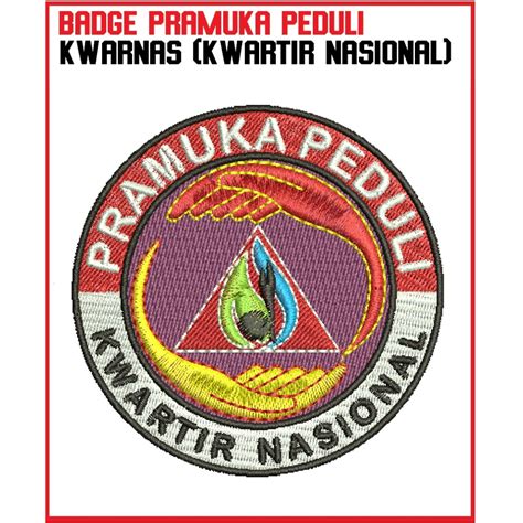 Jual Badge Pramuka Peduli Kwarnas Kwarda And Kwarcab Custome Bordir