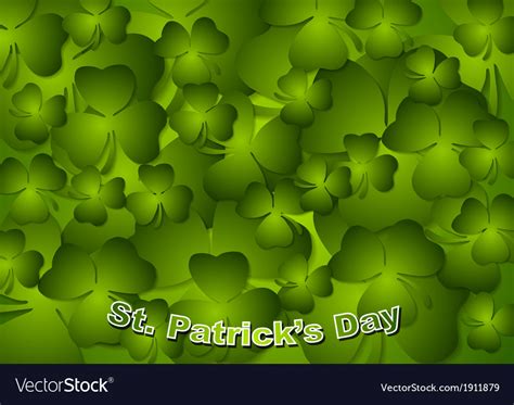 St Patricks Day Green Background Royalty Free Vector Image