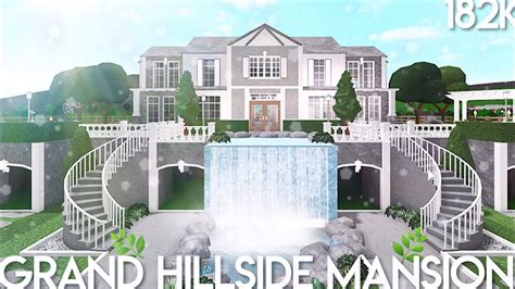 Bloxburg Grand Hillside Mansion Speed Build Youtube