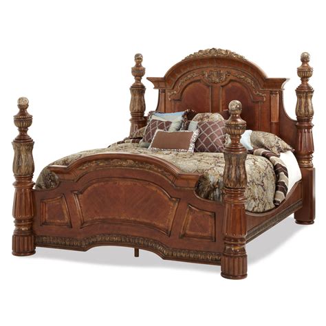 Aico By Michael Amini Villa Valencia King Low Post Bedroom Set 8 Pc