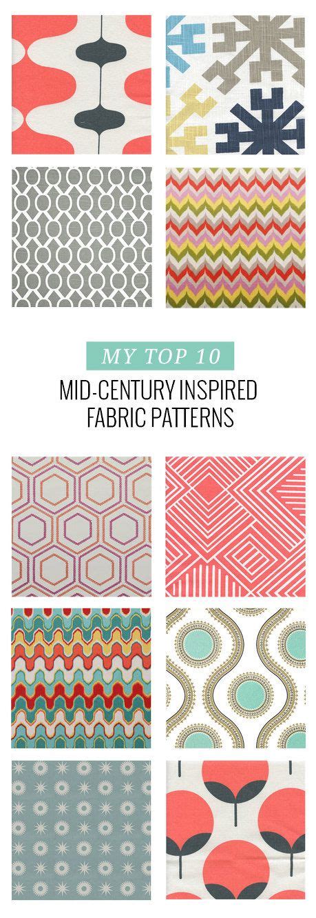 My Top 10 Mid Century Inspired Fabric Patterns Mid