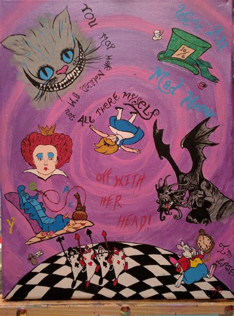 Alice In Wonderland Acrylic Paint Acrylic Painting Alice In