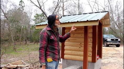 How To Build A Smokehouse Part 6 Metal Roof And Siding Youtube