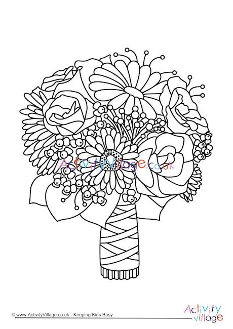 Our kids birthday invitations cover all the bases. Wedding Bouquet Colouring Page