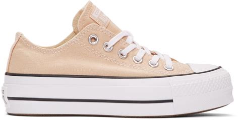 Converse Beige Chuck Taylor All Star Lift Platform Sneakers Ssense