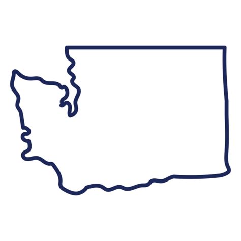 Washington State Stroke Map Png And Svg Design For T Shirts