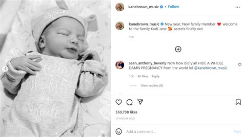 Kane Brown Wife Katelyn Jae Brown Welcome Second Child