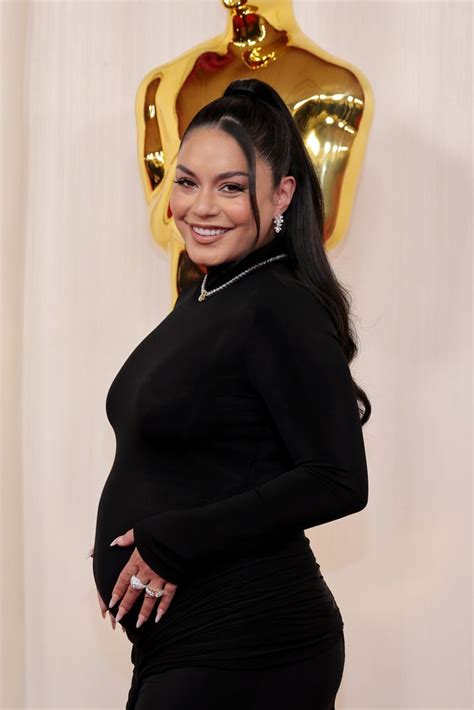 Pregnant Vanessa Hudgens Debuts Baby Bump In Skintight Dress On Red