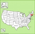 Massachusetts location on the U.S. Map - Ontheworldmap.com