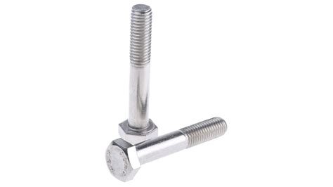 Plain Stainless Steel Hex Bolt M10 X 60mm Rs