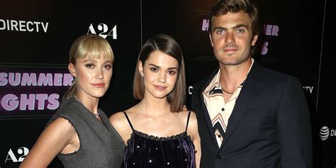 Maia Mitchell Joins Maika Monroe And Alex Roe For ‘hot Summer Nights Premiere Alex Roe Maia