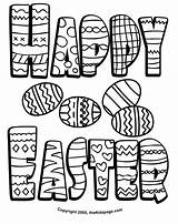 Coloring Easter Pages Printable Egg Happy Kids Popular sketch template