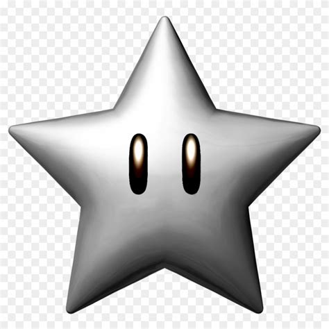 Silver Star Mario Star Power Up Mario Free Transparent Png Clipart