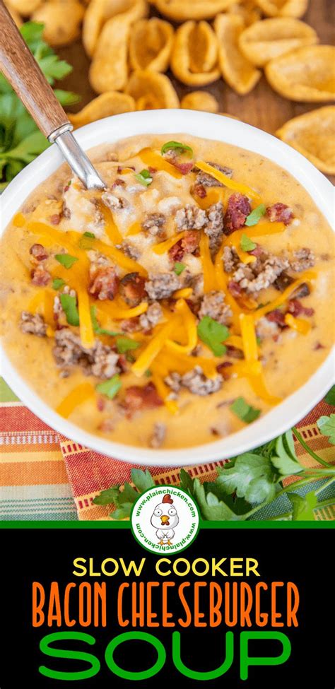 Do you love cheeseburgers as. Slow Cooker Bacon Cheeseburger Soup - comfort food at its best! This is the most request… in ...