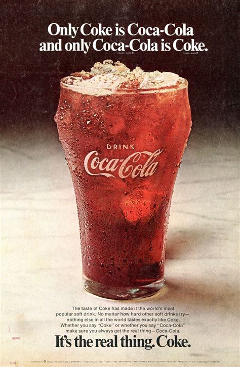 Its The Real Thing Coca Cola Ad 1969 Debut Fonts In Use