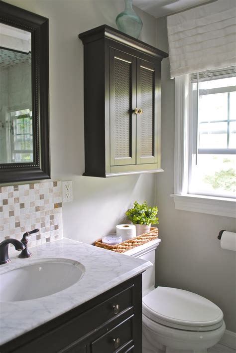 The master bathroom is one of the most used rooms in the house.i did a roundup of 10 over the toilet bathroom storage ideas. Master Bathroom | Cabinet above toilet, Small bathroom ...
