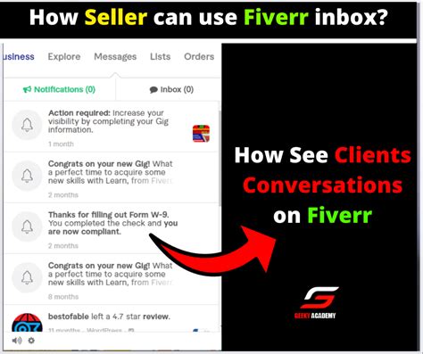 Fiverr Inbox Use Guide For Seller How Can I Directly Contact Clients On