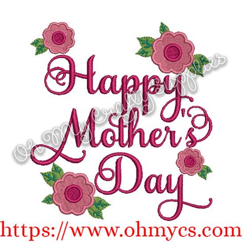 Happy Mother S Day Embroidery Design Oh My Crafty Supplies Inc