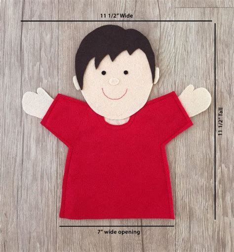 Ready Made Joy Boy Puppet Joy School Hand Puppet Felt Felt Puppets