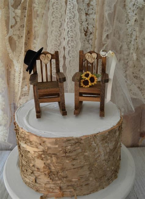 Country Wedding Cake Toppers Bride Groom