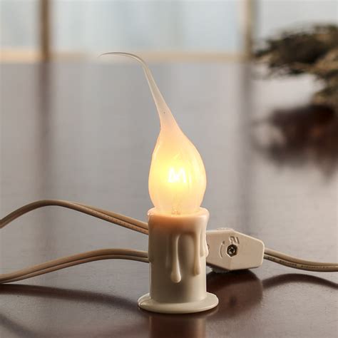 Candle covers or candle sleeves are an inexpensive way to freshen up the looks of a antique or early style fixture or sconce whose original candle cover or candle sleeve may have suffered from age, dirt, or heat damage. White Electric Welcome Candle Lamp - Lighting - Primitive Decor - Factory Direct Craft