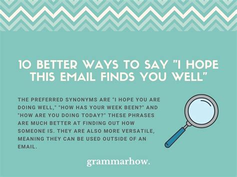 10 Better Ways To Say I Hope This Email Finds You Well