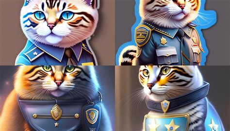 Lexica Cat Police Officersticker