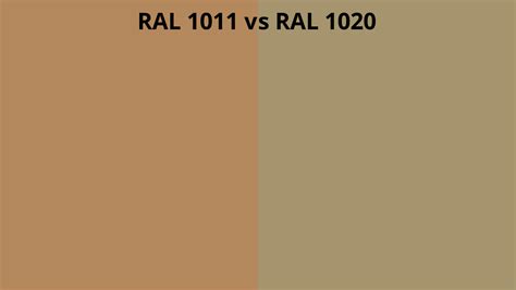 RAL 1011 Vs 1020 RAL Colour Chart UK