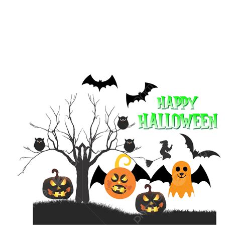 Halloween Castles And Dea Tree Vector Collection Of Halloween