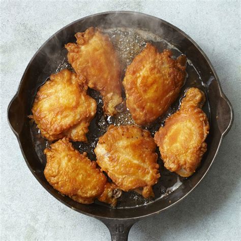 Next, melt shortening in a skillet over low heat, and then heat the melted. Skillet-Fried Chicken - Rachael Ray In Season