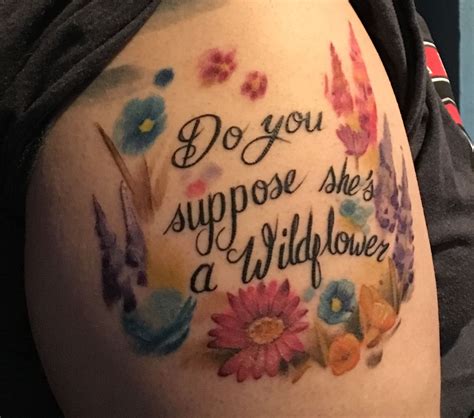 Some What Healed Alice In Wonderland Quote With Wild Flowers Done By