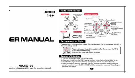 Cheerson CX-30 User manual - First Quadcopter