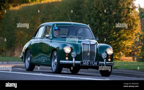 1956 Green Mg Magnette Classic British Car Stock Photo Alamy