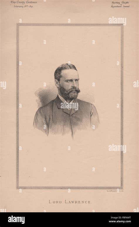 Lord Lawrence Antique Print 1891 Stock Photo Alamy