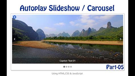 How To Create Slideshow Carousel Using Html Css And Javascript Part