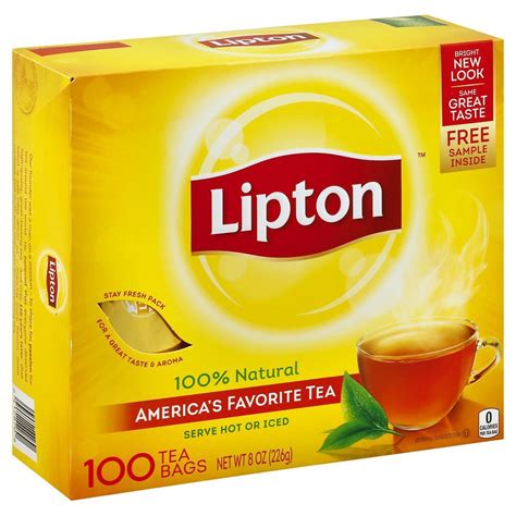 Natural Black Tea Lipton 100 Tea Bags Delivery Cornershop By Uber