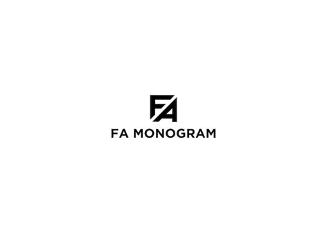 Premium Vector Fa Monogram Logo Design Vector Illustration