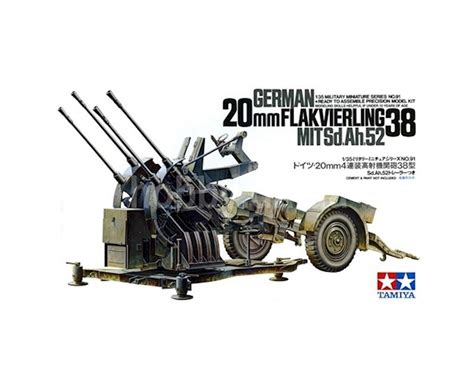 Tamiya Flakvierling 38 2cm Flak Gun 135 Model Kit Tam35091 Toys