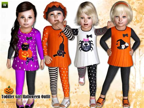 The Sims Resource Toddler Girl Halloween Outfit