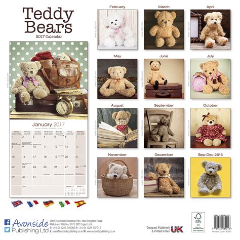 Teddy Bear Calendar 2017 30241 17 Children And Kids