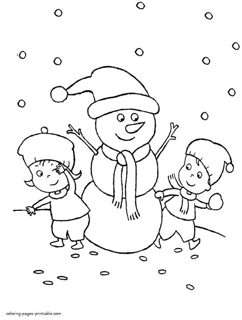 Preschool Winter Coloring Pages Coloring Pages