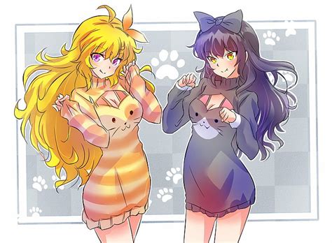 3200x900px Free Download Hd Wallpaper Anime Rwby Blake Belladonna Yang Xiao Long