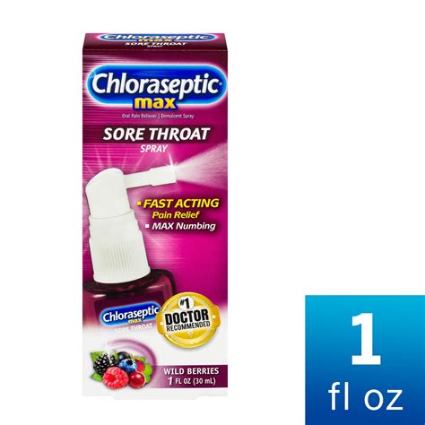 Chloraseptic Max Strength Sore Throat Spray Wild Berries Flavor 10