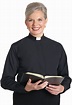 Women's Long Sleeve Tab Collar Clergy Shirt - Black - ChurchSupplies.com