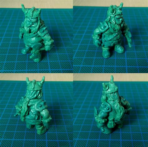 [oc] [art] my very first attempt at sculpting green stuff and at making a dnd miniature dnd