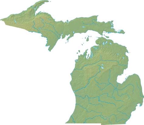 Michigan Relief Map