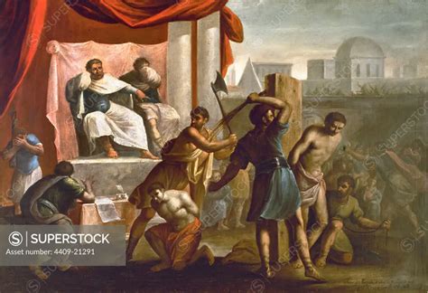 Sentencia Y Muerte De Tito Y Tiberio Pintado En 1804 Pintura