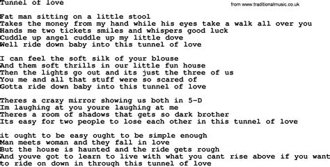 Bruce Springsteen Song Tunnel Of Love Lyrics