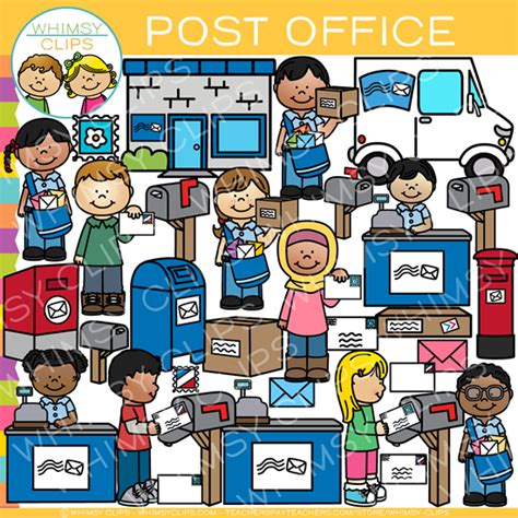 Kids At The Post Office Clip Art Images And Illustrations Whimsy Clips